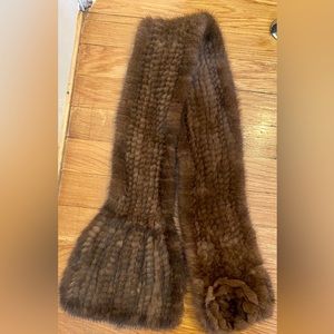 Authentic Mink Fur Womens Scarf